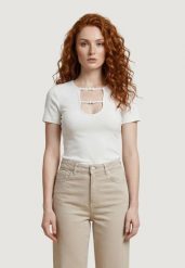 Stanik opaska Kobieta ONLY Onlrene Life S/S Open Emb. Jrs. Białe biustonosze Only, bez wzorów, z bawełny. Za 131.80 zł.