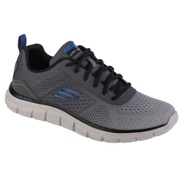 Buty treningowe męskie Skechers Track Ripkent. Szare buty sportowe męskie Skechers, z gumy, bez zapięcia. Za 249.99 zł.