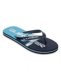 Klapki dla Mężczyzn MOLOKAI STRIPE Niebieski. Niebieskie klapki męskie Quiksilver, z gumy. Za 66.49 zł.