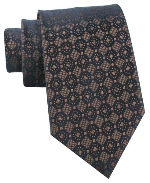 Krawat Męski - Chattier - Odcienie Brązowego, Duże Groszki. Brązowe krawaty i muchy Chattier, bez wzorów, z tkaniny, eleganckie. Za 49.00 zł.