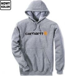 Carhartt Bluza Carhartt Signature Logo Midweight Grey. Szare bluzy męskie Carhartt, m, bez wzorów, bez kaptura. Za 265.11 zł.