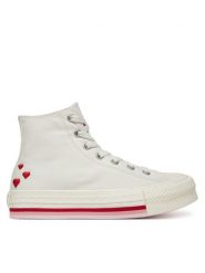 Converse Trampki Chuck Taylor All Star Lift Valentine'S Day Platform A10716C Beżowy. Brązowe trampki i tenisówki dziewczęce Converse, bez wzorów, z materiału, bez zapięcia. Za 209.99 zł.