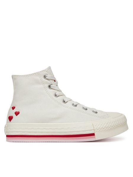 Converse Trampki Chuck Taylor All Star Lift Valentine'S Day Platform A10716C Beżowy. Brązowe trampki i tenisówki dziewczęce Converse, bez wzorów, z materiału, bez zapięcia. Za 209.99 zł.