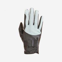 Rękawiczki jeździeckie dla dzieci Fouganza 560. Czarne rękawiczki dziecięce FOUGANZA, bez wzorów, z materiału. Za 59.99 zł.