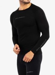 Bluza termoaktywna męska Brubeck 3D Run PRO LS Shirt. Czarne bluzy męskie Brubeck, l, bez wzorów, z materiału, bez kaptura. Za 181.49 zł.