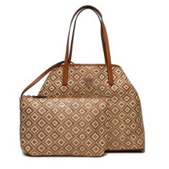 Torebka Guess. Brązowe torebki do ręki damskie Guess, z aplikacjami, bez dodatków. Za 399.99 zł.