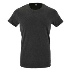 Męska Koszulka Regent Polycotton Slim T-shirt. Brązowe koszulki sportowe męskie SOL'S, m, bez wzorów, bez kołnierzyka, bez ramiączek, trekkingowe. Za 40.99 zł.