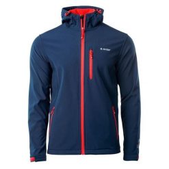 Kurtka Softshell Męska Caen. Czerwone kurtki sportowe męskie Hi-tec, m, bez wzorów, z softshellu, trekkingowe. Za 253.99 zł.