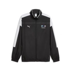 Kurtka dresowa BMW Motorsport. Czarne kurtki męskie Puma, l, bez wzorów, z dresówki, na fitness i siłownię. Za 411.50 zł.