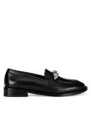 Eva Minge Loafersy WGA3289-1Z Czarny. Czarne mokasyny damskie Eva Minge, ze skóry. Za 229.99 zł.