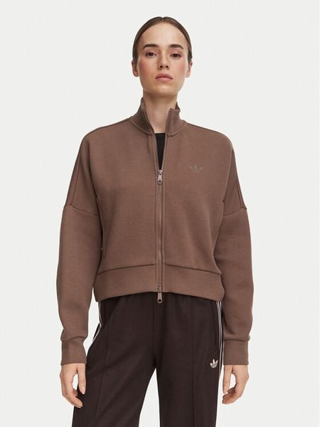 Adidas Bluza Spacer Tracktop KZ2189 Brązowy Regular Fit. Brązowe bluzy damskie Adidas, l, bez wzorów, bez kaptura. Za 299.99 zł.