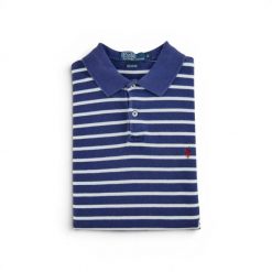 Second life - Polo Ralph Lauren koszulka męska z krótkim rękawem - Stan dobry. Niebieskie koszulki sportowe męskie Ralph Lauren, na lato, l, bez wzorów, z materiału, bez kołnierzyka, bez ramiączek, na golfa. Za 106.46 zł.
