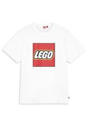 Koszulka z krótkim rękawem LEGO Tace201 Biała. Białe t-shirty dla chłopców LEGO, z aplikacjami, z bawełny, bez ramiączek. Za 69.99 zł.