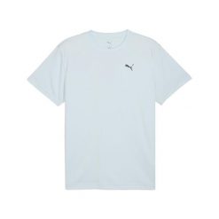 Męska koszulka do biegania z nadrukiem Faster PUMA Sea Glass Blue. Niebieskie koszulki sportowe męskie Puma, l, bez wzorów, z materiału, bez kołnierzyka, bez ramiączek, do biegania. Za 127.70 zł.
