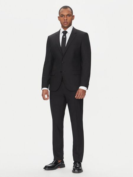 HUGO Garnitur Henry/Getlin232X 50530116 Czarny Slim Fit. Czarne garnitury męskie Hugo, bez wzorów, z syntetyku. Za 1,169.00 zł.