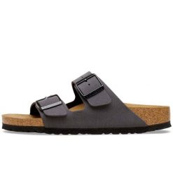 Sandały Birkenstock Arizona Birkibuc Dorosłych. Szare sandały męskie Birkenstock, z materiału, bez zapięcia. Za 422.96 zł.