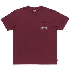 T-shirt sportowy z krótkim rękawem męski Stacked Arch Tee. Czerwone t-shirty męskie Billabong, m, bez wzorów, z bawełny, sportowe, bez kołnierzyka. Za 49.99 zł.