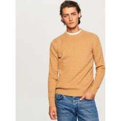 Sweter - Beżowy. Brązowe swetry przez głowę męskie Reserved. Za 99.99 zł.