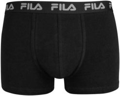 Bokserki męskie Fila, 1 szt., czarne, S. Czarne bokserki męskie Fila, m, bez wzorów, z bawełny. Za 111.99 zł.