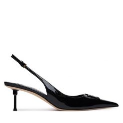 Czółenka Elisabetta Franchi. Czarne czółenka damskie Elisabetta Franchi, bez wzorów, bez obcasa, bez zapięcia. Za 2,779.00 zł.