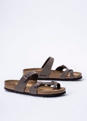 Japonki damskie Birkenstock Mayari BFBC (71063). Brązowe klapki damskie Birkenstock, bez wzorów, młodzieżowe, bez obcasa. Za 399.99 zł.