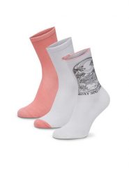 Roxy Skarpety długie AS_ROXY_05W_SS25 (3-PACK) Różowy. Czerwone skarpety damskie Roxy, bez wzorów, z bawełny. Za 39.99 zł.