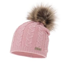 Czapka Damska z Wełny Merino Bafi - Różowa. Czerwone czapki i kapelusze damskie Molly, bez wzorów, z materiału. Za 59.00 zł.
