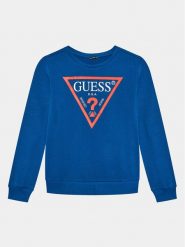 Guess Bluza L73Q09 KAUG0 Granatowy Regular Fit. Niebieskie bluzy dla chłopców Guess, z aplikacjami, z bawełny, bez ramiączek, bez kaptura. Za 109.99 zł.