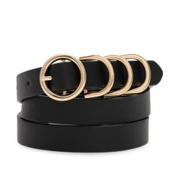 Pasek Damski Jenny Fairy. Czarne paski damskie Jenny Fairy, bez wzorów. Za 39.99 zł.