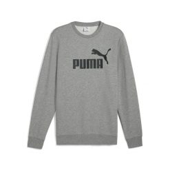 Bluza Męska Logo Dekolt W Szpic Essentials No 1. Szare bluzy męskie Puma, m, bez wzorów, z gumy, bez kaptura. Za 129.00 zł.