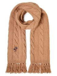 Polo Ralph Lauren szalik wełniany Kobiety Wełna brązowy, ONE SIZE. Brązowe szaliki i chusty damskie Polo Ralph Lauren, bez wzorów, z wełny, eleganckie. Za 599.95 zł.