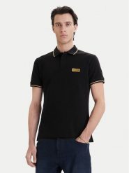 Versace Jeans Couture Polo 80GAGT05 CJ01T Czarny Regular Fit. Czarne koszulki polo męskie Versace Jeans Couture, l, bez wzorów, z bawełny, bez ramiączek. Za 609.99 zł.