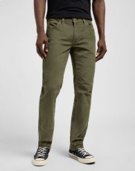 MESKIE SPODNIE LEE DAREN ZIP FLY MERCANTILE GREEN 112370534. Zielone spodnie materiałowe męskie Lee, l, bez wzorów. Za 219.99 zł.