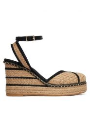 Castañer Sandały Charmie/8ED/295 26155 Beżowy. Brązowe sandały damskie Castañer, bez wzorów, z materiału, bez obcasa, na słupku, bez zapięcia. Za 1,589.00 zł.