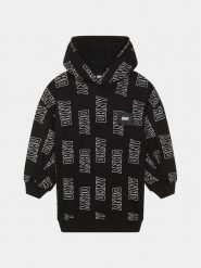 DKNY Sukienka dzianinowa D32902 D Czarny Regular Fit. Czarne sukienki dla dziewczynek DKNY, bez wzorów, z bawełny, bez ramiączek. Za 669.99 zł.