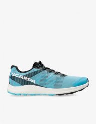 Buty do biegania męskie Scarpa Spin Race - azure/white. Białe buty sportowe męskie Asics, bez zapięcia, do biegania. Za 881.39 zł.