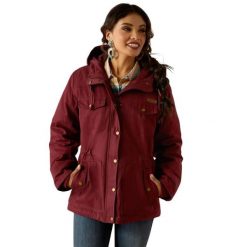Parka Ariat Grizzly 2.0. Czerwone parki męskie Ariat, xl, bez wzorów, z bawełny, bez kaptura. Za 667.50 zł.