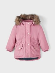 NAME IT Kurtka zimowa 13216492 Różowy Regular Fit. Czerwone buty zimowe dziewczęce Name it, bez wzorów, z syntetyku, bez zapięcia. Za 169.99 zł.