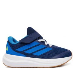 Sneakersy adidas. Niebieskie trampki i tenisówki chłopięce Adidas, bez wzorów, bez zapięcia. Za 179.99 zł.