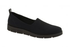 Damskie mokasyny Ecco Bella. Czarne mokasyny damskie ecco, z materiału, eleganckie. Za 441.00 zł.
