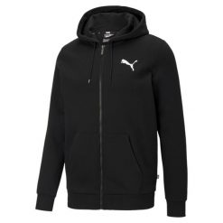 Bluza z kapturem zapinana na zamek błyskawiczny Puma Essentail Logo. Białe bluzy męskie Puma, xl, bez wzorów, z bawełny, z kapturem. Za 159.00 zł.