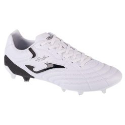 Buty piłkarskie Joma Aguila Cup 2402 FG. Białe buty sportowe męskie Joma, z materiału, bez zapięcia, do piłki nożnej. Za 219.99 zł.