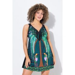 Damska Sukienka Kąpielowa papugi miękkie miseczki Powermesh. Czarne kostiumy jednoczęściowe damskie Ulla Popken, l, bez wzorów, z elastanu, sportowe, plus size. Za 343.99 zł.