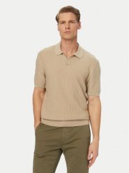 BOSS Polo H-Natalo 50561613 Beżowy Regular Fit. Brązowe koszulki polo męskie Boss, m, bez wzorów, z bawełny, bez ramiączek. Za 679.99 zł.