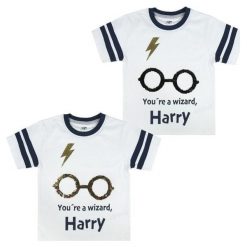 Disney Koszulka Dziecięca Harry Potter Z Cekinami 110 Biały. Bluzki dla dziewczynek Disney. Za 39.00 zł.