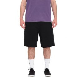 Spodenki turystyczne nęskie Volcom Billow Denim. Czarne krótkie spodenki sportowe męskie Volcom, l, bez wzorów, z bawełny, trekkingowe. Za 322.35 zł.
