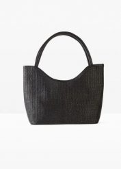 Torba typu shopper w optyce plecionki. Brązowe torebki shopper damskie bonprix, bez wzorów, eleganckie, bez dodatków. Za 59.99 zł.