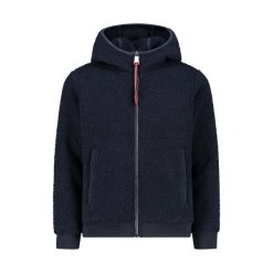 Bluza dziecięca CMP G Fix Hood. Niebieskie bluzy dla dziewczynek CMP, bez wzorów, z futra, bez ramiączek, z kapturem. Za 119.99 zł.