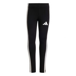 Legginsy dziewczęce adidas Essentials. Czarne legginsy dla dziewczynek Adidas, bez wzorów, z materiału. Za 128.50 zł.
