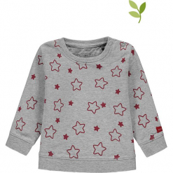Bluza w kolorze szaro-czerwonym. Bluzy dla dziewczynek marki bonprix. W wyprzedaży za 42.95 zł.